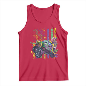 Mardi Gras Monster Truck Beads Flag Tank Top TS09 Red Print Your Wear