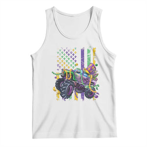 Mardi Gras Monster Truck Beads Flag Tank Top TS09 White Print Your Wear
