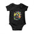 Mardi Gras Funny Tuxedo Cat Meme Beads Baby Onesie TS09 Black Print Your Wear