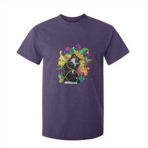 Mardi Gras Funny Tuxedo Cat Meme Beads T Shirt For Kid TS09 Purple Print Your Wear