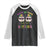 Mardi Gras Raglan Shirt Show Me Your Kitties Cute Cat Masked Jester Hat Bead TS09 Black White Print Your Wear