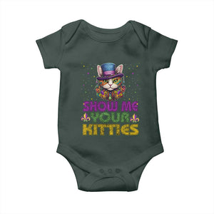Mardi Gras Baby Onesie Show Me Your Kitties Cool Cat Jester Hat Bead TS09 Print Your Wear