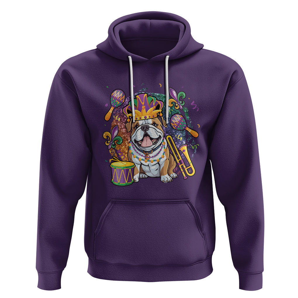 Mardi Gras Hoodie Fench Bulldog Cute Fat Tuesday Frenchie Pet Dog TS09 Purple Printyourwear