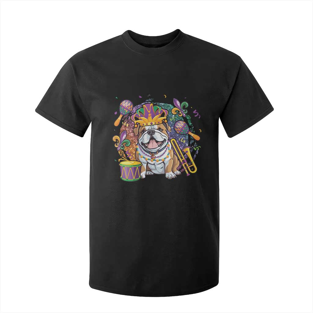 Mardi Gras T Shirt For Kid Fench Bulldog Cute Fat Tuesday Frenchie Pet Dog TS09 Black Print Your Wear