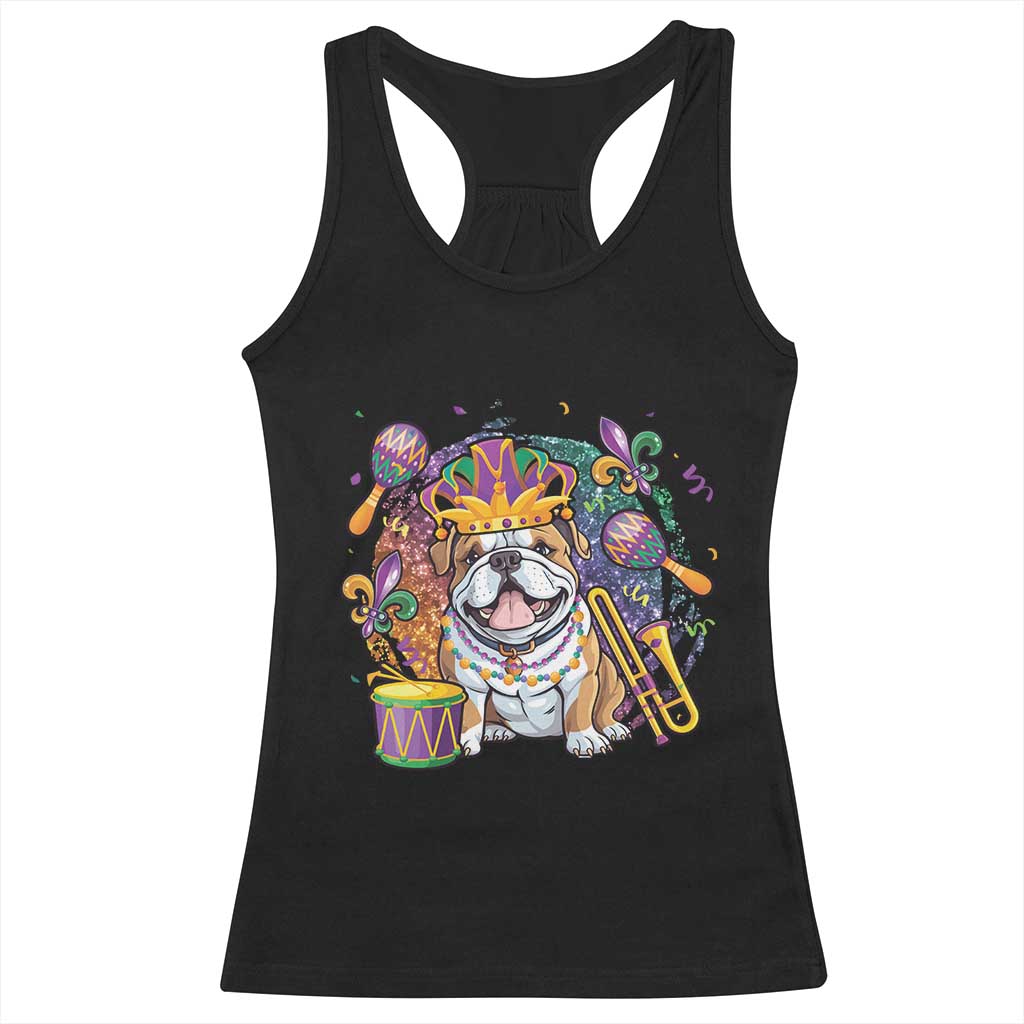 Mardi Gras Racerback Tank Top Fench Bulldog Cute Fat Tuesday Frenchie Pet Dog TS09 Black Print Your Wear