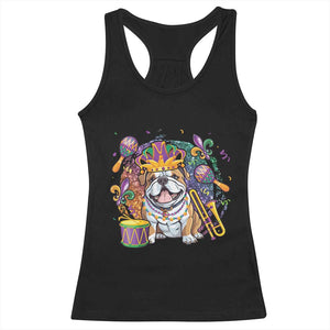 Mardi Gras Racerback Tank Top Fench Bulldog Cute Fat Tuesday Frenchie Pet Dog TS09 Black Print Your Wear