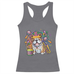 Mardi Gras Racerback Tank Top Fench Bulldog Cute Fat Tuesday Frenchie Pet Dog TS09 Charcoal Print Your Wear