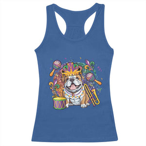 Mardi Gras Racerback Tank Top Fench Bulldog Cute Fat Tuesday Frenchie Pet Dog TS09 Royal Blue Print Your Wear