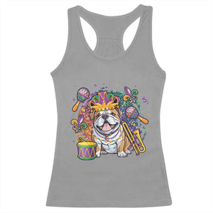 Mardi Gras Racerback Tank Top Fench Bulldog Cute Fat Tuesday Frenchie Pet Dog TS09 Sport Gray Print Your Wear