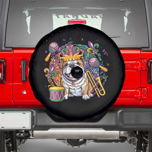 Mardi Gras Spare Tire Cover Fench Bulldog Cute Fat Tuesday Frenchie Pet Dog TS09 Black Print Your Wear