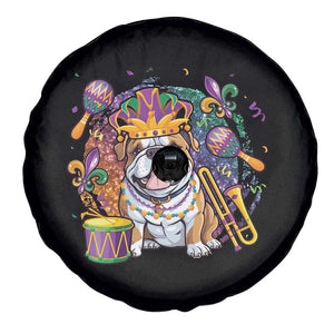 Mardi Gras Spare Tire Cover Fench Bulldog Cute Fat Tuesday Frenchie Pet Dog TS09 Print Your Wear