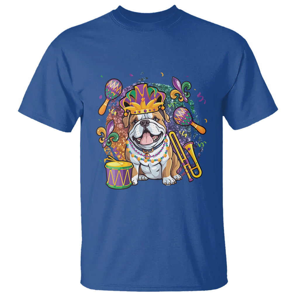 Mardi Gras T Shirt Fench Bulldog Cute Fat Tuesday Frenchie Pet Dog TS09 Royal Blue Printyourwear
