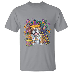 Mardi Gras T Shirt Fench Bulldog Cute Fat Tuesday Frenchie Pet Dog TS09 Sport Gray Printyourwear