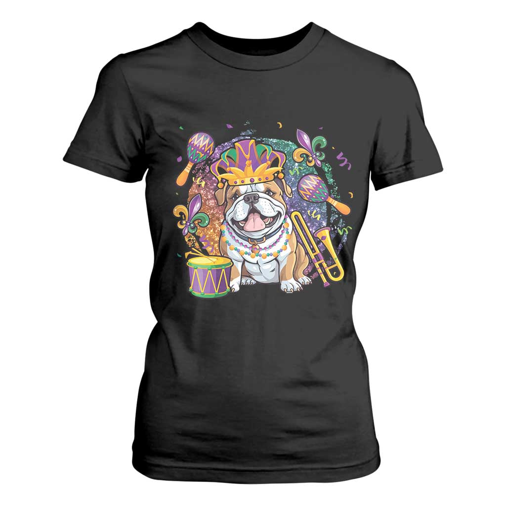 Mardi Gras T Shirt For Women Fench Bulldog Cute Fat Tuesday Frenchie Pet Dog TS09 Black Print Your Wear
