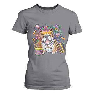 Mardi Gras T Shirt For Women Fench Bulldog Cute Fat Tuesday Frenchie Pet Dog TS09 Charcoal Print Your Wear