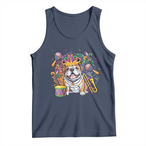 Mardi Gras Tank Top Fench Bulldog Cute Fat Tuesday Frenchie Pet Dog TS09 Navy Print Your Wear