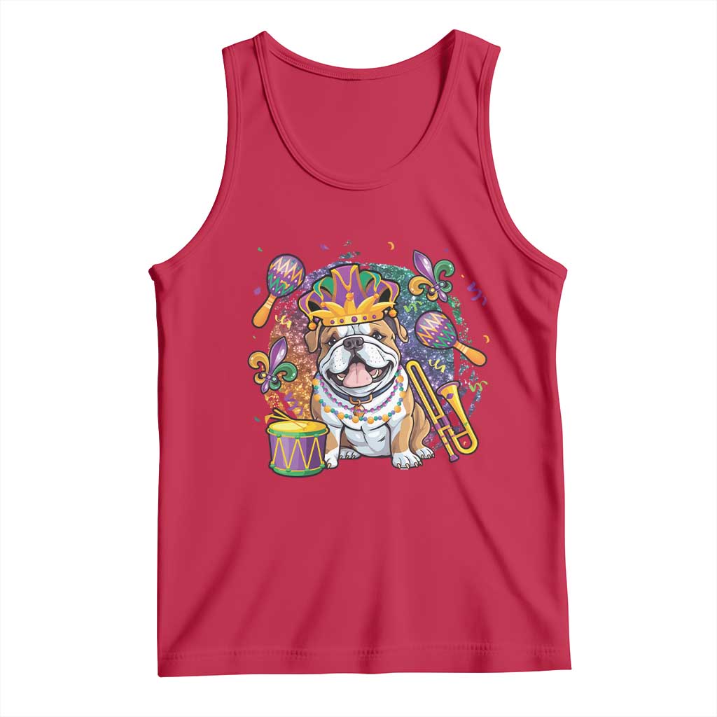 Mardi Gras Tank Top Fench Bulldog Cute Fat Tuesday Frenchie Pet Dog TS09 Red Print Your Wear