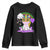 Mardi Gras Cute Unicorn Beads Rainbow Fleur De Lis Youth Sweatshirt TS09 Black Print Your Wear