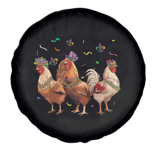Mardi Gras Funny Farmer Jester Chicken Beads Spare Tire Cover TS09 Print Your Wear
