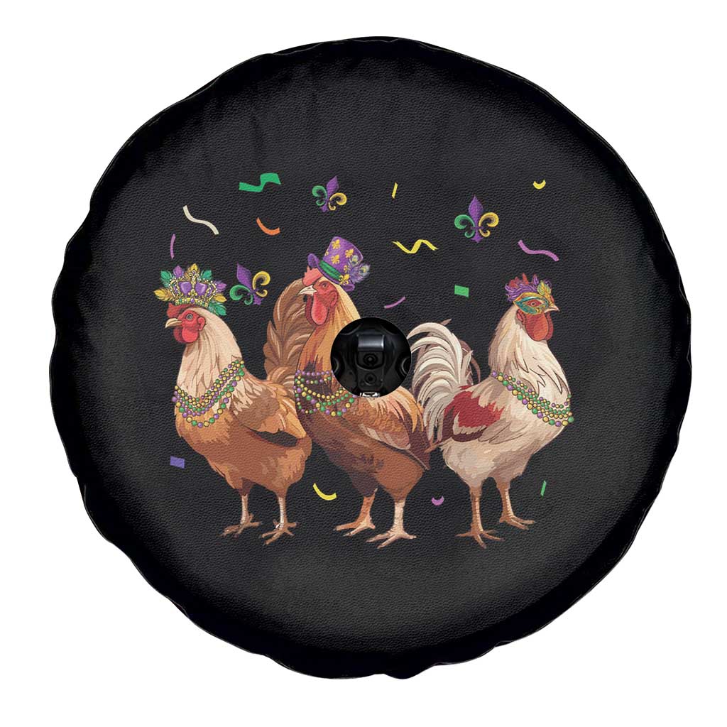 Mardi Gras Funny Farmer Jester Chicken Beads Spare Tire Cover TS09 Print Your Wear