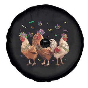 Mardi Gras Funny Farmer Jester Chicken Beads Spare Tire Cover TS09 Print Your Wear
