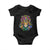 Mardi Gras Baby Onesie Pride Lion With Jester Hat Fat Tuesday Festival TS09 Black Print Your Wear