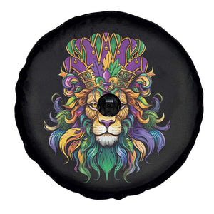 Mardi Gras Spare Tire Cover Pride Lion With Jester Hat Fat Tuesday Festival TS09 Print Your Wear