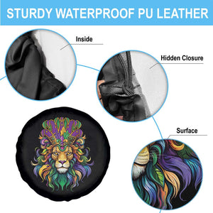 Mardi Gras Spare Tire Cover Pride Lion With Jester Hat Fat Tuesday Festival TS09 Print Your Wear