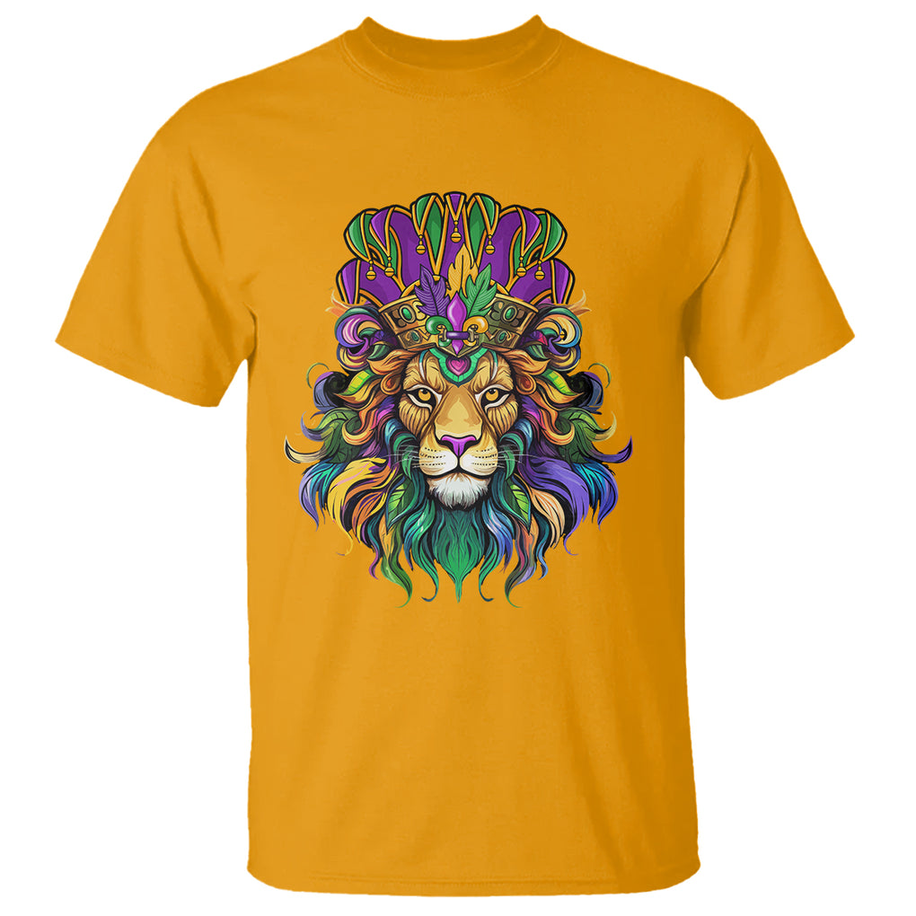 Mardi Gras T Shirt Pride Lion With Jester Hat Fat Tuesday Festival TS09 Gold Printyourwear