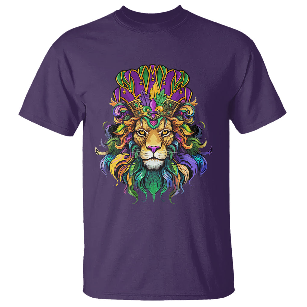 Mardi Gras T Shirt Pride Lion With Jester Hat Fat Tuesday Festival TS09 Purple Printyourwear