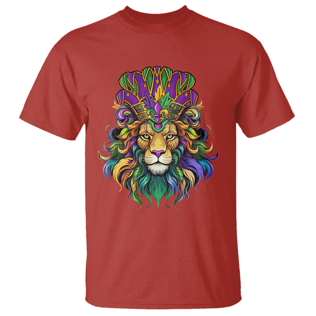 Mardi Gras T Shirt Pride Lion With Jester Hat Fat Tuesday Festival TS09 Red Printyourwear