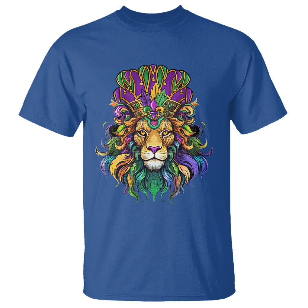 Mardi Gras T Shirt Pride Lion With Jester Hat Fat Tuesday Festival TS09 Royal Blue Printyourwear