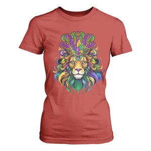Mardi Gras T Shirt For Women Pride Lion With Jester Hat Fat Tuesday Festival TS09 Red Print Your Wear