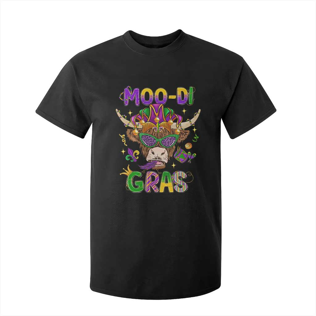 Mardi Gras T Shirt For Kid Moo-di Bead Heifer Cow Fat Tuesday Festival TS09 Black Print Your Wear