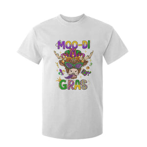 Mardi Gras T Shirt For Kid Moo-di Bead Heifer Cow Fat Tuesday Festival TS09 White Print Your Wear