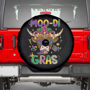 Mardi Gras Spare Tire Cover Moo-di Bead Heifer Cow Fat Tuesday Festival TS09 Black Print Your Wear