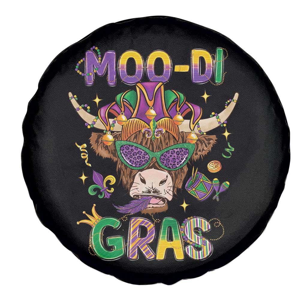 Mardi Gras Spare Tire Cover Moo-di Bead Heifer Cow Fat Tuesday Festival TS09 Print Your Wear