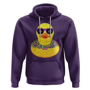 Mardi Gras Beads Cool Rubber Duck Fat Tuesday Festival Hoodie TS09 Purple Printyourwear