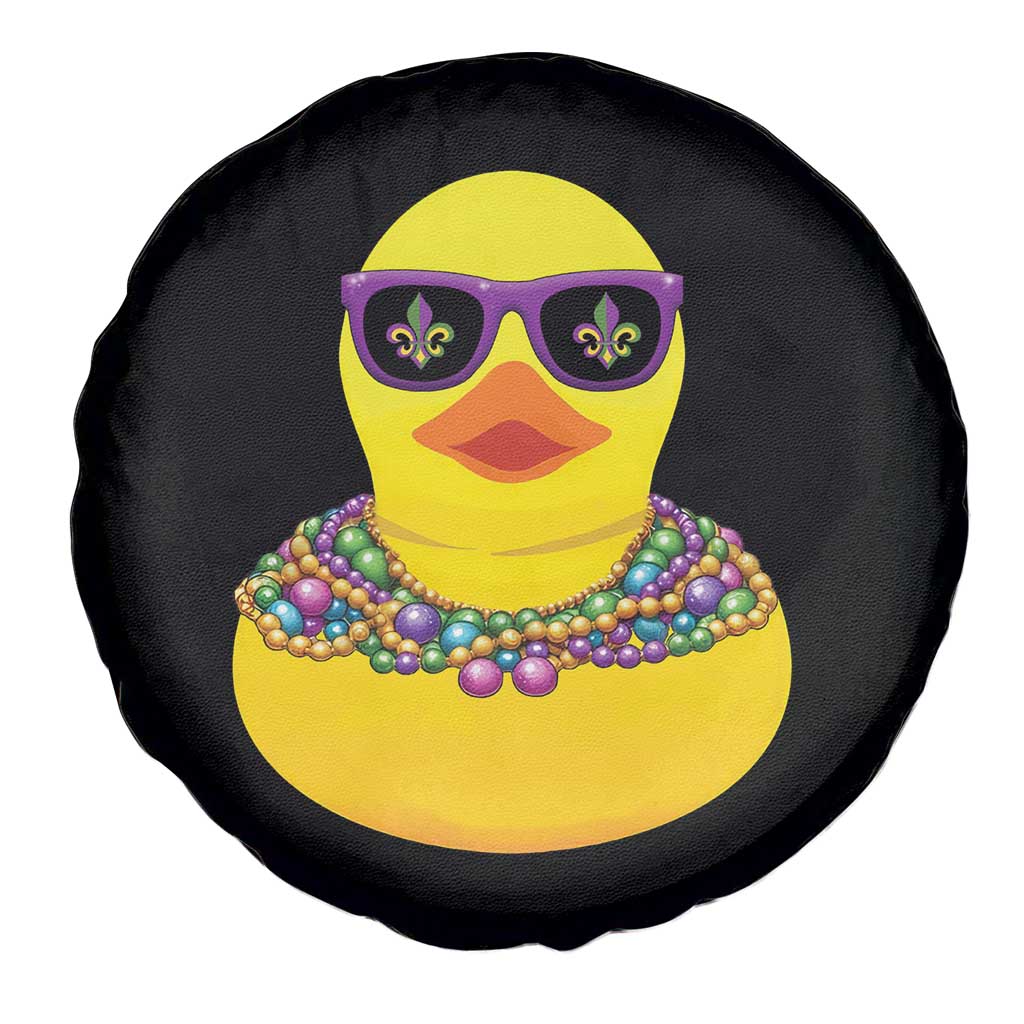 Mardi Gras Beads Cool Rubber Duck Fat Tuesday Festival Spare Tire Cover TS09 Print Your Wear