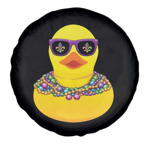 Mardi Gras Beads Cool Rubber Duck Fat Tuesday Festival Spare Tire Cover TS09 Print Your Wear