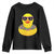 Mardi Gras Beads Cool Rubber Duck Fat Tuesday Festival Youth Sweatshirt TS09 Black Print Your Wear