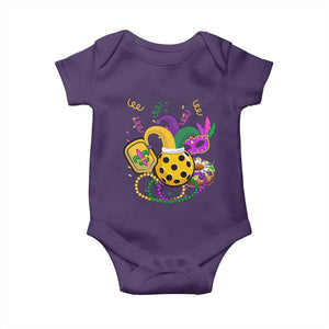 Mardi Gras Pickleball Jester Hat Beads Baby Onesie TS09 Purple Print Your Wear