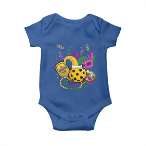 Mardi Gras Pickleball Jester Hat Beads Baby Onesie TS09 Royal Blue Print Your Wear