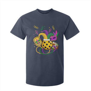 Mardi Gras Pickleball Jester Hat Beads T Shirt For Kid TS09 Navy Print Your Wear