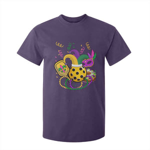 Mardi Gras Pickleball Jester Hat Beads T Shirt For Kid TS09 Purple Print Your Wear