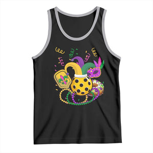 Mardi Gras Pickleball Jester Hat Beads Tank Top TS09 Black Athletic Heather Print Your Wear