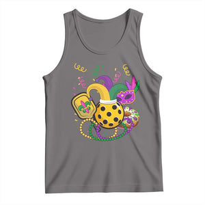 Mardi Gras Pickleball Jester Hat Beads Tank Top TS09 Deep Heather Print Your Wear