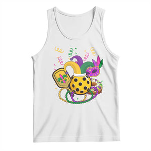 Mardi Gras Pickleball Jester Hat Beads Tank Top TS09 White Print Your Wear