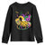 Mardi Gras Pickleball Jester Hat Beads Youth Sweatshirt TS09 Black Print Your Wear