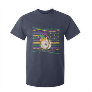 Mardi Gras Baseball Jester Hat Beads Flag T Shirt For Kid TS09 Navy Print Your Wear